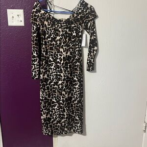 Premier Leopard Print Long Sleeve Dress